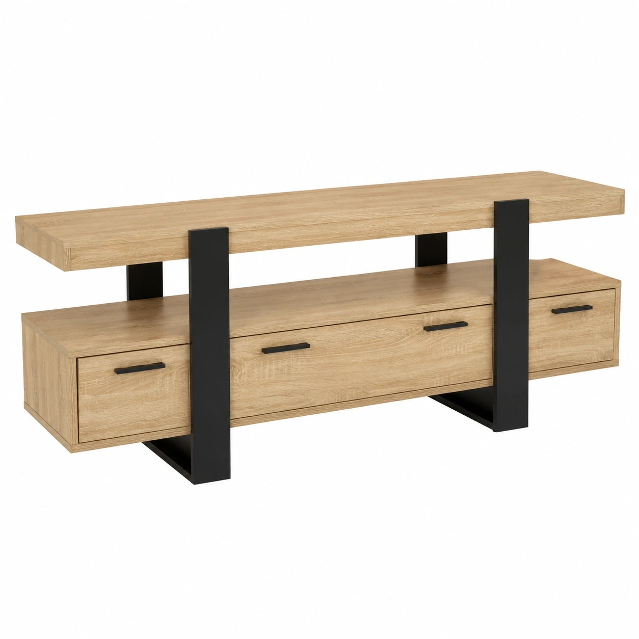 meuble-tv-140-cm-avec-tiroirs-bois-et-finition-noire-xvxar11390nw
